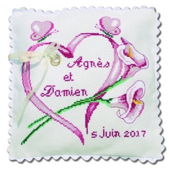 kit a broder coussin de mariage agnes