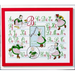 kit a broder point de croix abc becassine