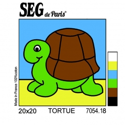 kit canevas soudan tortue 20x20cm