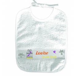 kit bavoir a broder point de croix les chats