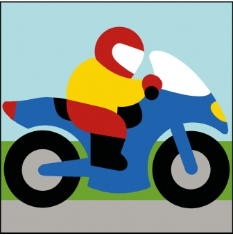 kit canevas soudan moto 20x20 cm