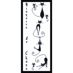 kit canevas tableau histoire de chats