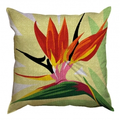 kit coussin canevas oiseau du paradis