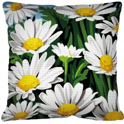 kit coussin canevas marguerites