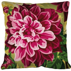 kit coussin canevas dahlia