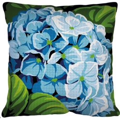 kit coussin canevas hortensia