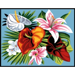 kit canevas margot exotique 20x25 cm