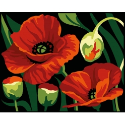 kit canevas margot coquelicots 20x25 cm