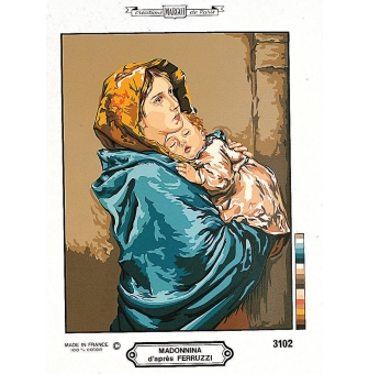 canevas penelope antique madonnina 50x65cm