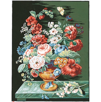 canevas penelope antique bouquet d ete 50x65cm