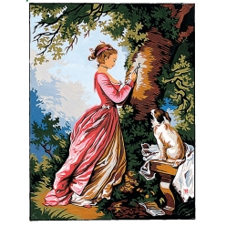 canevas penelope antique le chiffre d amour 50x65cm