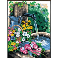 canevas penelope antique la fontaine 40x50cm