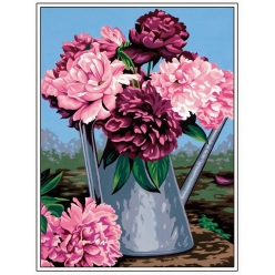 canevas penelope antique l arrosoir aux pivoines 40x50cm