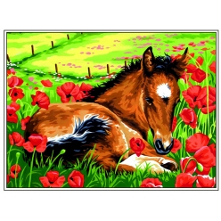 canevas penelope antique le poulain 40x50cm