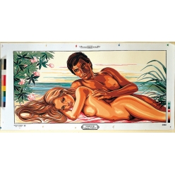 canevas penelope antique couple nu 65x130cm