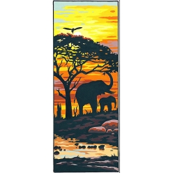 canevas penelope antique soleil sur la savane 25x60cm