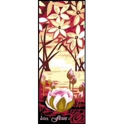 canevas penelope antique fleur de lotus 25x60cm