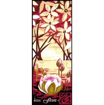 canevas penelope antique fleur de lotus 25x60cm