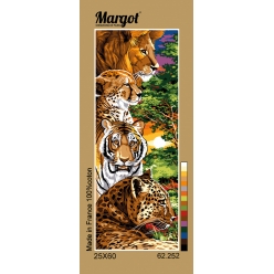 canevas penelope antique felins 25x60cm