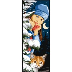 canevas penelope antique cache cache d hiver 25x60cm