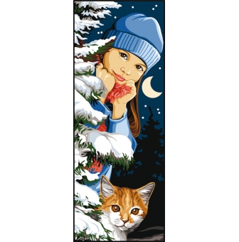 canevas penelope antique cache cache d hiver 25x60cm