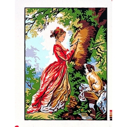 canevas penelope antique le chiffre d amour 30x40cm