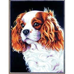 canevas penelope antique le cavalier king charles 30x40cm