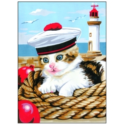 canevas penelope antique le petit marin 30x40cm