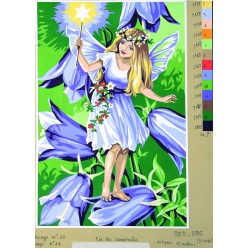 canevas antique fee des campanules 40x50cm