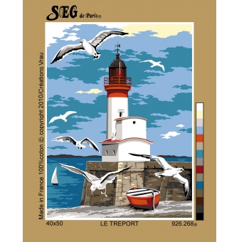 canevas antique le treport 40x50cm