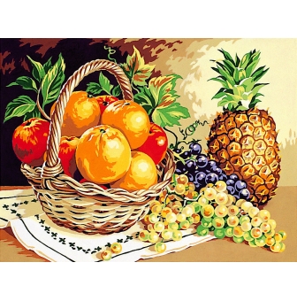 canevas antique senteurs de fruit 40x50cm