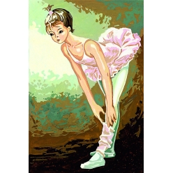 canevas antique petite danseuse 30x40cm