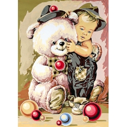 canevas antique l enfant de la balle 45x60cm