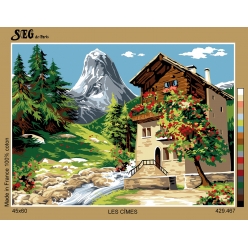 canevas antique les cimes 45x60cm