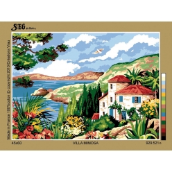 canevas antique villa mimosa 45x60cm