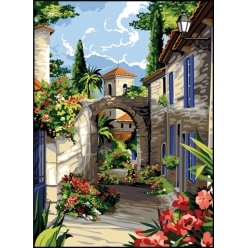 canevas antique corridor provencal 45x60cm