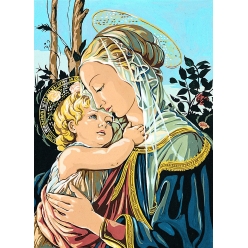 canevas antique madonne 45x60cm