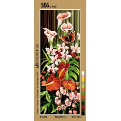 canevas antique bambou 25x60cm