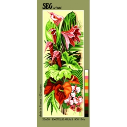 canevas antique exotiques arums 25x60cm