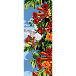 canevas antique colibri 25x60cm