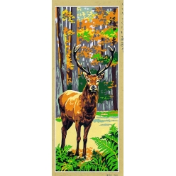 canevas antique le cerf 25x60cm