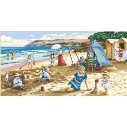 canevas seg une journee a la plage 65 x 120 cm