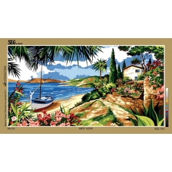 canevas seg mer azur 65 x 120 cm