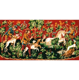 canevas seg chasse a la licorne 65 x 120 cm