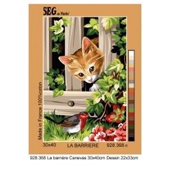canevas antique la barriere 30x40cm