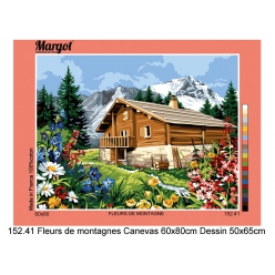 canevas margot fleurs de montagne 60x80 cm