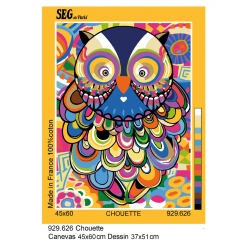 canevas seg chouette 45 x 60 cm