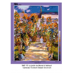 canevas seg le jardin de monet 75 x 90 cm