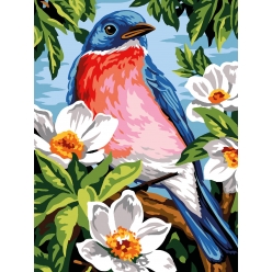 canevas margot plume de printemps 40x50 cm
