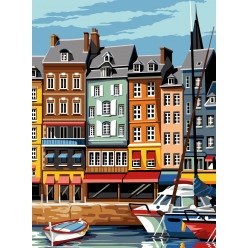 canevas seg n17 facade honfleur canevas 40x50 cm